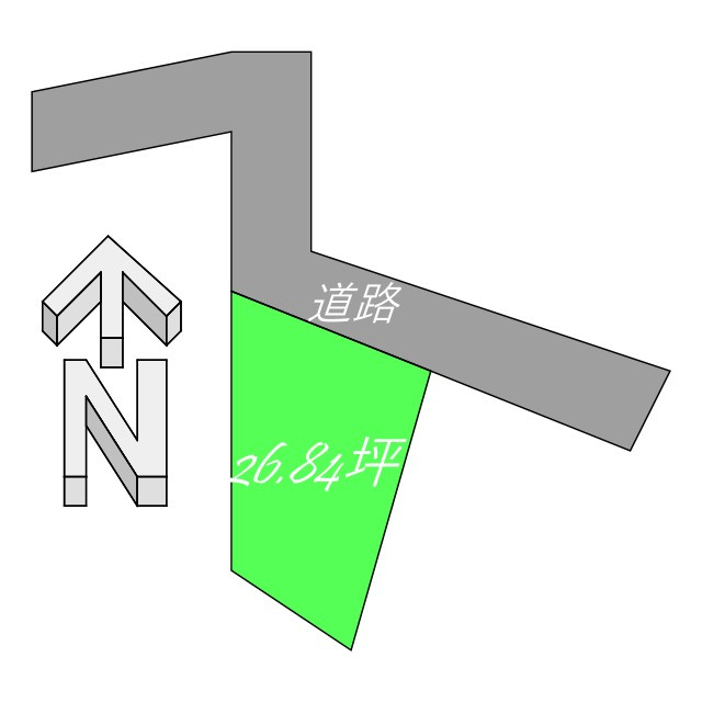 松前町北黒田のおトチ　伊予郡松前町大字北黒田売土地の土地図