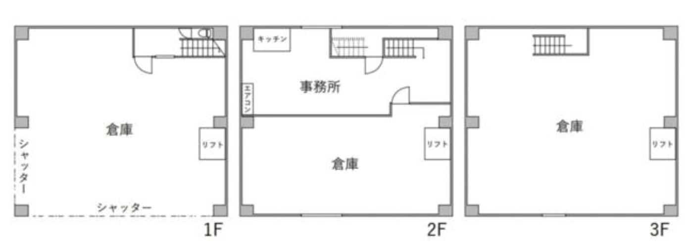 台東区上野１丁目の倉庫の間取り
