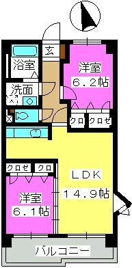【間取り】 | パラディ小田部
