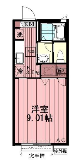 西東京市向台町１丁目のアパートの間取り