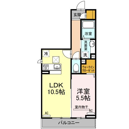 ソレイユファミール　ソレイユの間取り