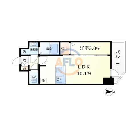 S-RESIDENCE福島玉川Unoの間取り|S-RESIDENCE福島玉川Uno　間取り