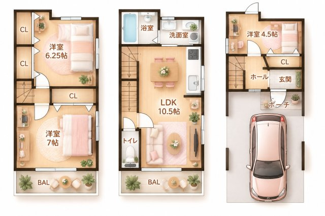 江端町　中古一戸建ての間取り|間取り図はいかがですか？ご希望を叶える間取りですか？リビングの広さは？水回りの位置は？カウンターキッチン？など色々な情報が集約されています。弊社ではリフォームなどのご相談も承っております。