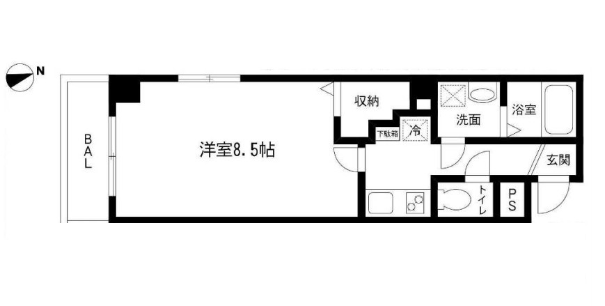 エール下総中山の間取り
