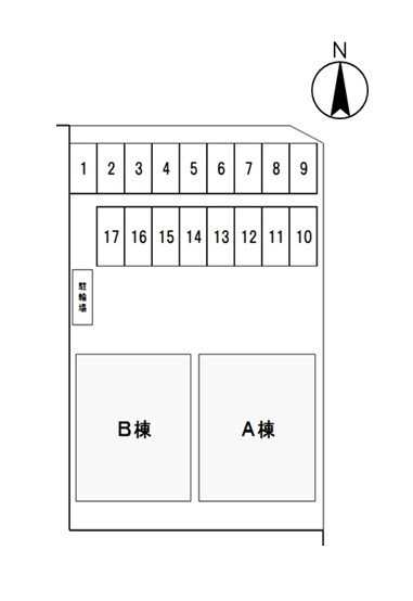 サンシャイン中井 Bの区画図
