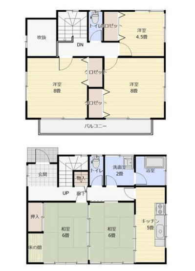 【間取り】 | 谷郷1丁目貸戸建て住宅