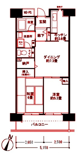 【間取り】 | フロール山田町第2
