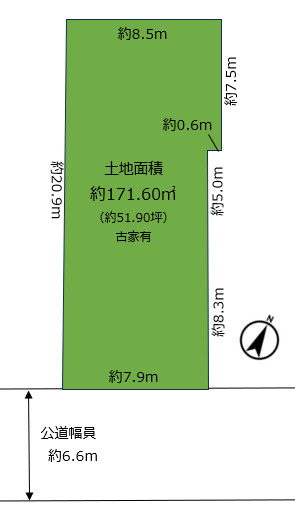 浜町　売土地の土地図