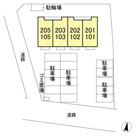 アクアパーム　Ｅの区画図