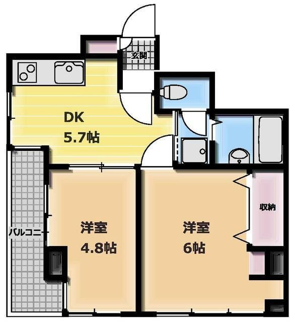 キャッスルマンション百花園の間取り