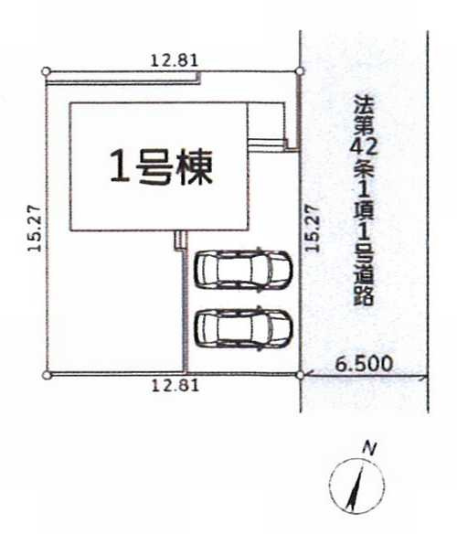 横浜市青葉区桂台2丁目第2　 新築戸建全1棟　1号棟の区画図