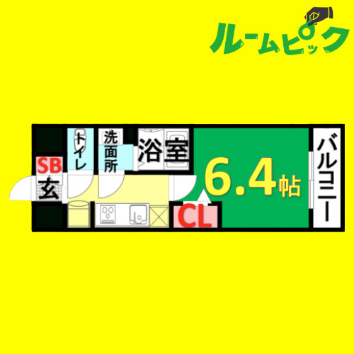 ディアレイシャス名古屋太閤通　名古屋市賃貸　仲介手数料無料の間取り