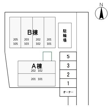 ピアチェーレ Bの区画図