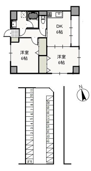 ウッドコート医大南の間取り