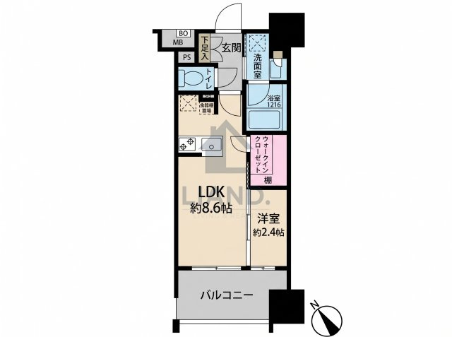 パークリュクス博多駅前　東住吉小学校区の間取り|パークリュクス博多駅前