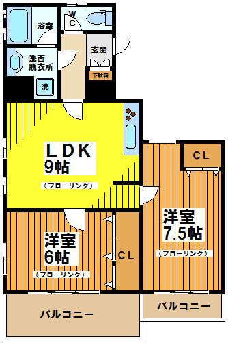 パインヒルズ東松原の間取り