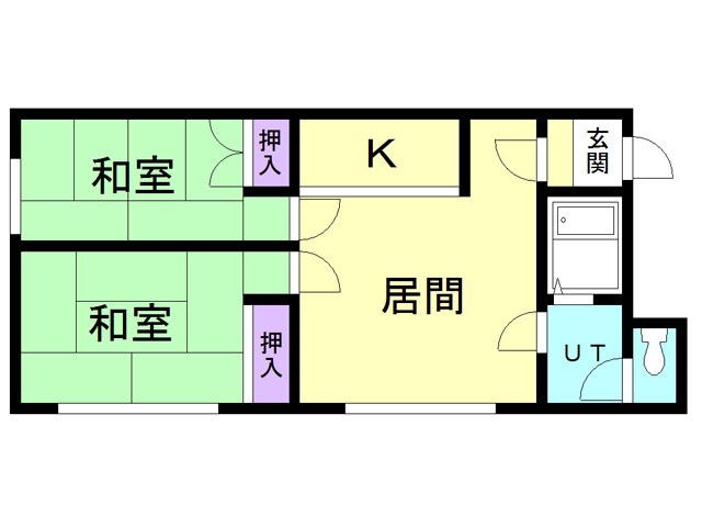 高木アパートの間取り