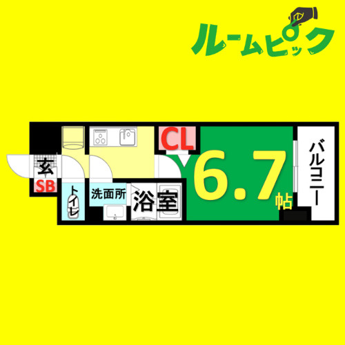 メイクス鶴舞Ⅱ　名古屋市賃貸　仲介手数料無料の間取り