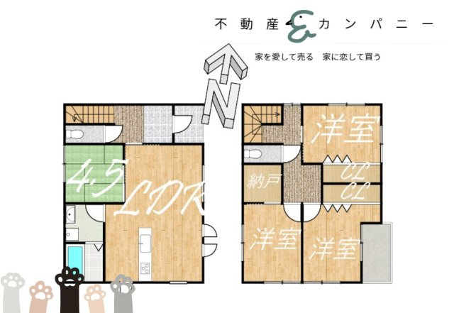 松前町北黒田の新築のおうち B号棟　伊予郡松前町大字北黒田新築戸建の間取り