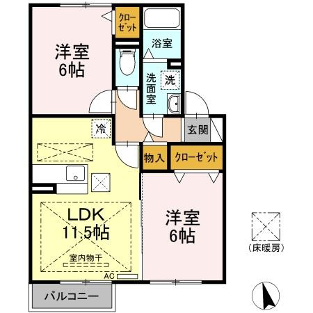 レクスト赤坂の間取り