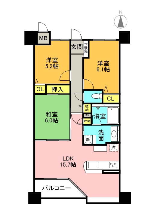 アパガーデンコート新松島の間取り