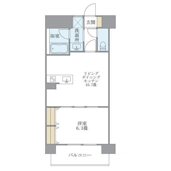 ラキャリラット日本橋の間取り|間取りです。