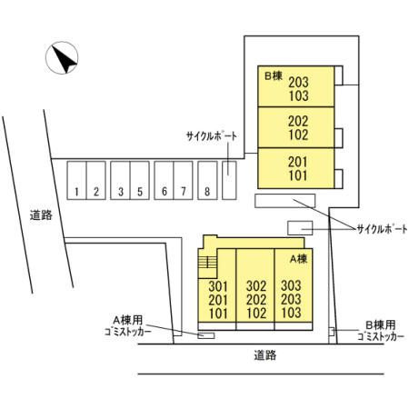ソレイユファミール　ソレイユの区画図