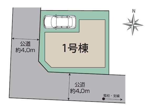 練馬区南田中5丁目　南西角地×長期優良住宅　ZEH水準の省エネ邸宅の区画図