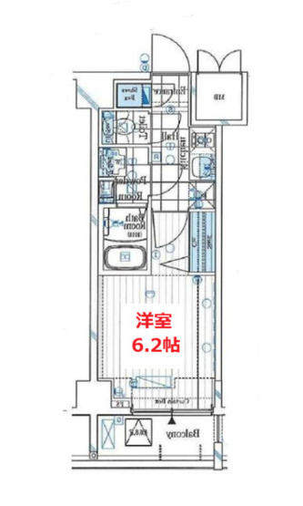【間取り】 | ガリシア品川 | お部屋の間取りです。