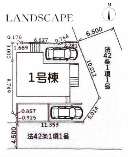 横浜市青葉区すみよし台第3　新築戸建全1棟の区画図