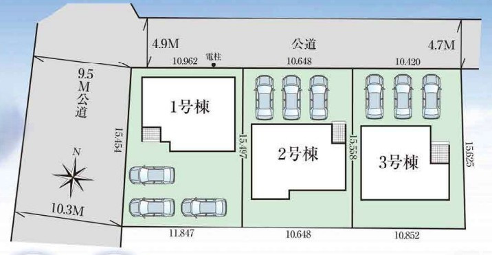 GRAFARE　深谷市田所町2期の区画図|図面と現況が異なる場合、現況を優先とします。【2号棟】
