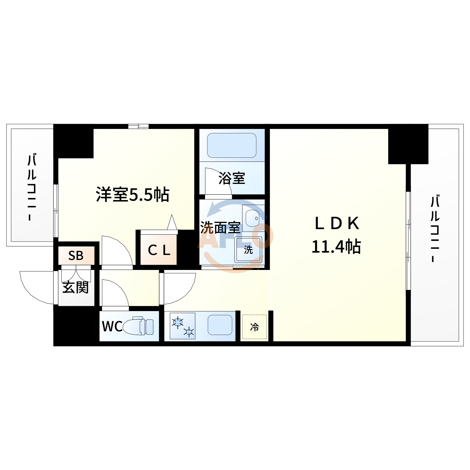 エスレジデンス江坂Eminenceの間取り|S-RESIDENCE江坂Eminence　間取り