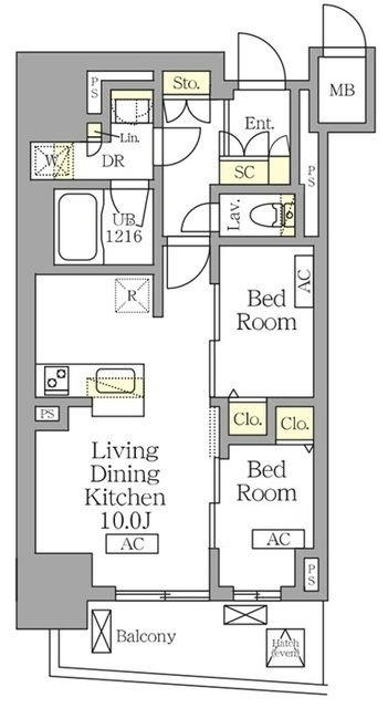 テラス北千住の間取り|間取りです。