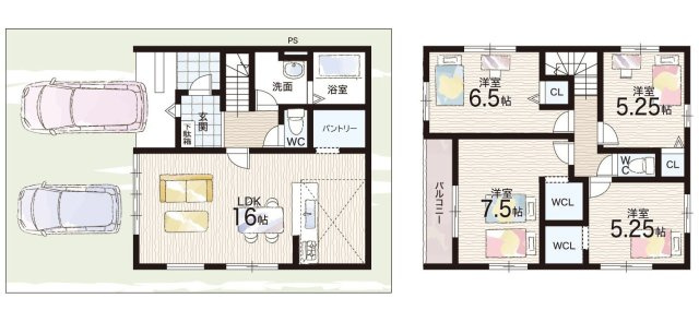 ■伊丹市荻野　第1期　新築一戸建ての間取り