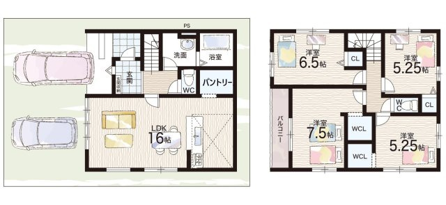 ■伊丹市荻野　第1期　新築一戸建ての間取り