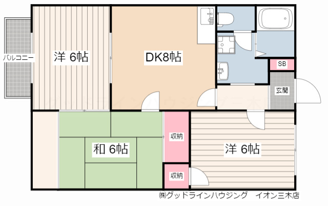 上山ハイツの間取り