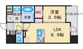 【間取り】 | S-RESIDENCE千種belvia TOWER | 略図の為、現状優先