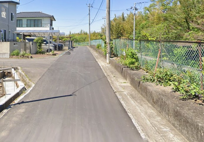 【新築戸建】　いわき市内郷高坂町第12の前面道路含む現地写真|東側幅員4ｍ公道