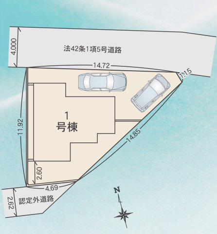 座間市相武台二丁目01期　全1棟の区画図
