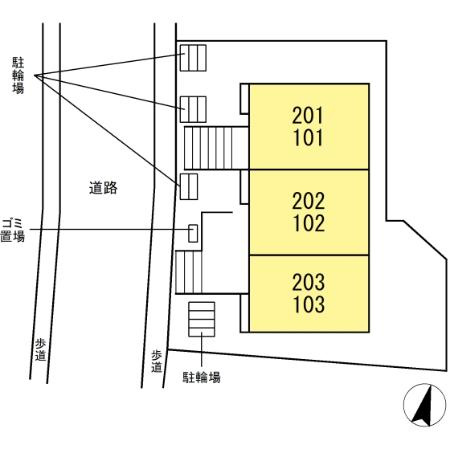 ヒラソル江田の区画図