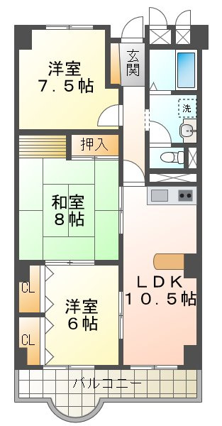 舞子台サニーハイツの間取り