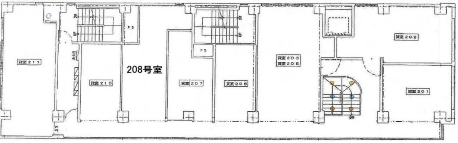 大阪市中央区東心斎橋１丁目の店舗事務所の間取り