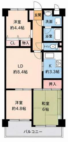 ライオンズガーデン若葉の間取り