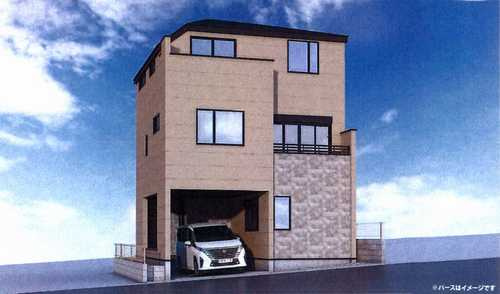 横浜市青葉区千草台2期　新築戸建全1棟　1号棟の外観パース