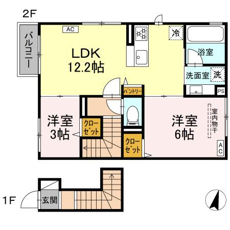 ヒラソル江田の間取り