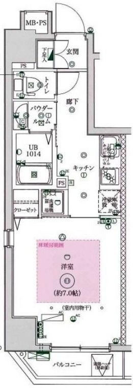 フェルクルールプレスト文京湯島の間取り|間取りです。