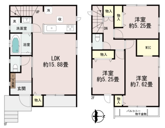豊見城市我那覇（全2棟）ラストA号棟の間取り|A号棟