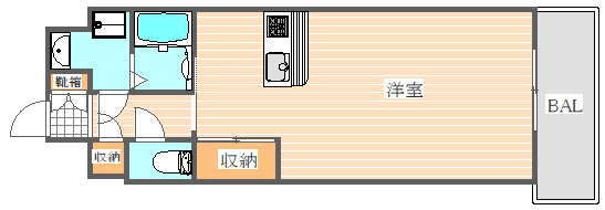 ロイヤル博多駅前の間取り|使いやすい間取りです。