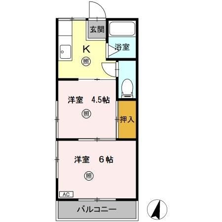 【間取り】 | コーポ渡辺Ⅱ