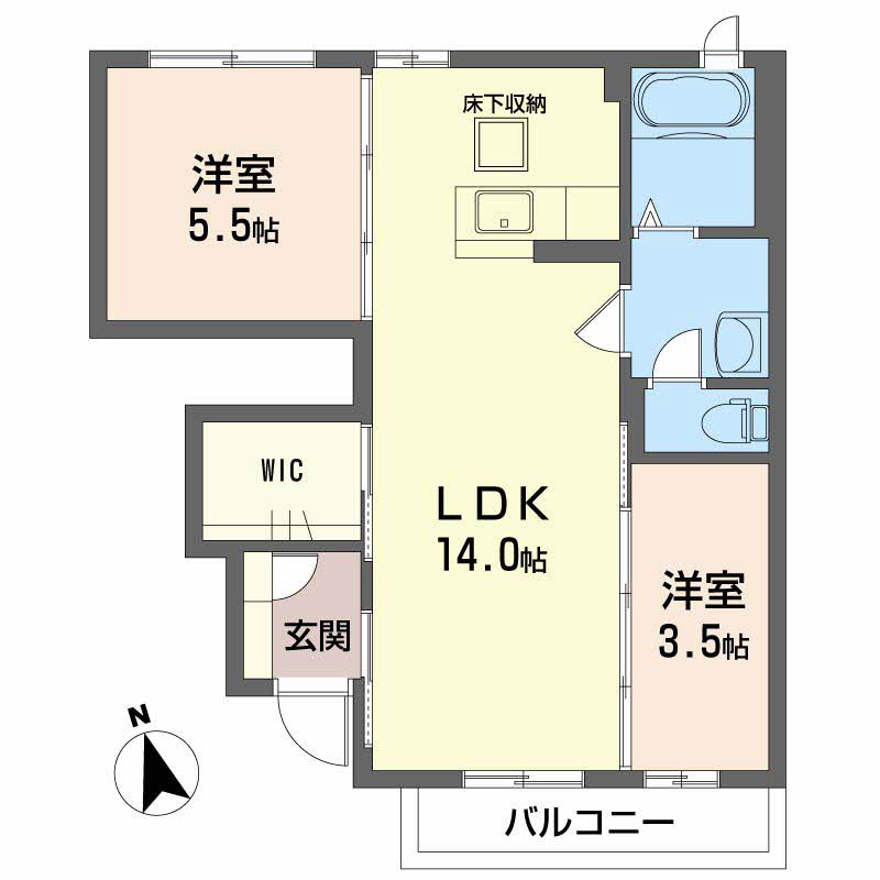 シャーメゾンノウミの間取り